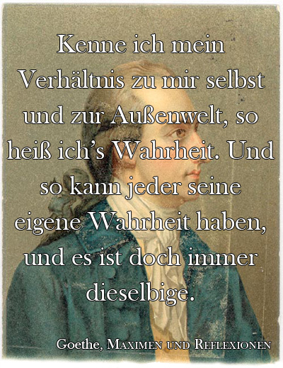 Goethe Maximen